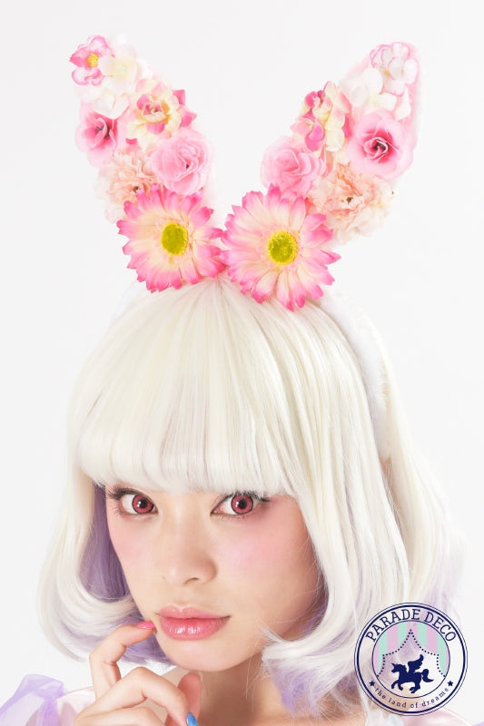 粉红色的花兔子耳朵