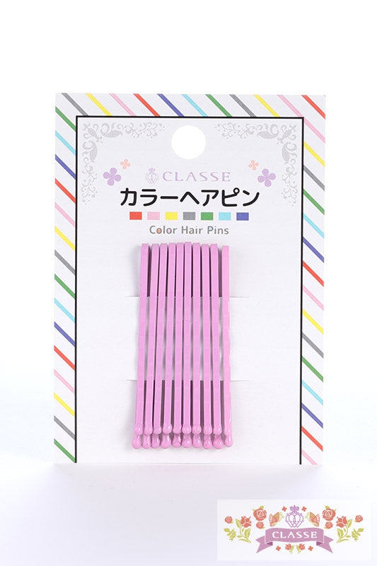 カラーヘアピン10本(ピンク)