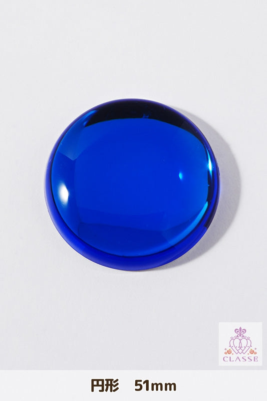 Crystal parts circular 51mm blue 1 piece