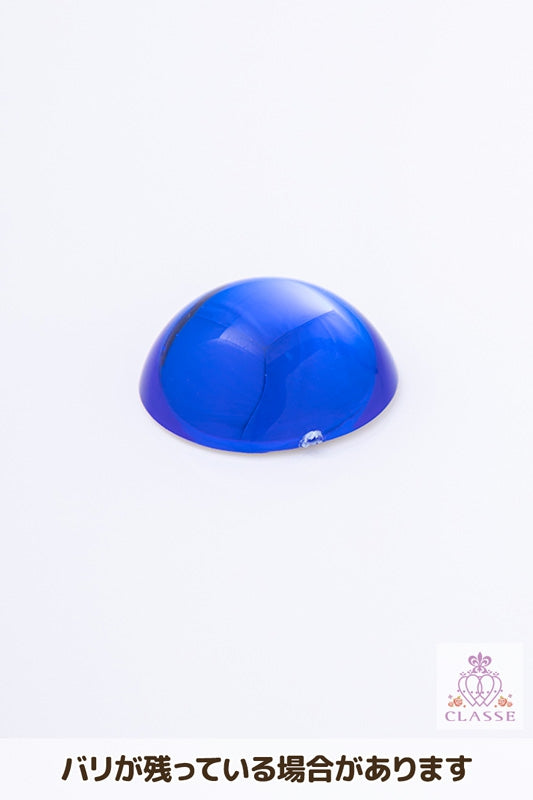 クリスタルパーツ 円形 25mm 青 6個入