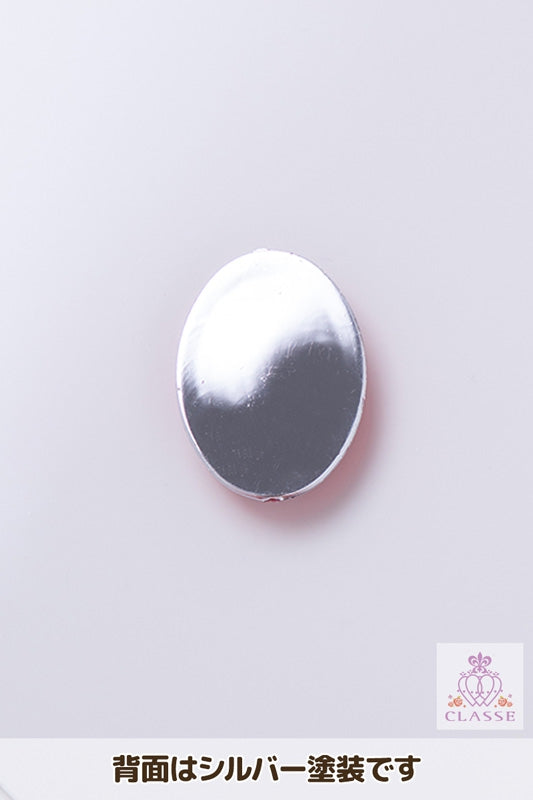 クリスタルパーツ 楕円形 25×18mm 赤 6個入