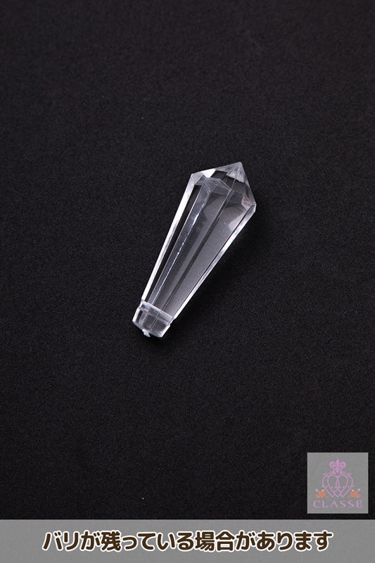 Crystal parts Rhinocated 30 x 17mm transparent 6 pieces