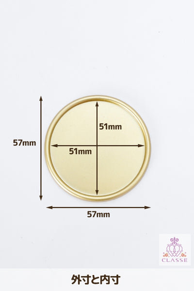 Crystal parts 51mm pedestal circular gold 1 piece