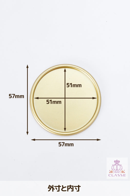 Crystal parts 51mm pedestal circular gold 1 piece