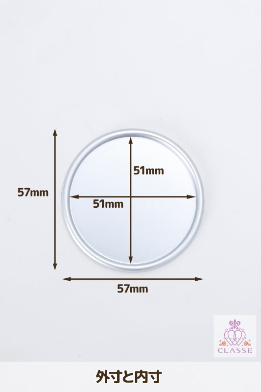 Crystal parts 51mm pedestal circular silver 1 piece