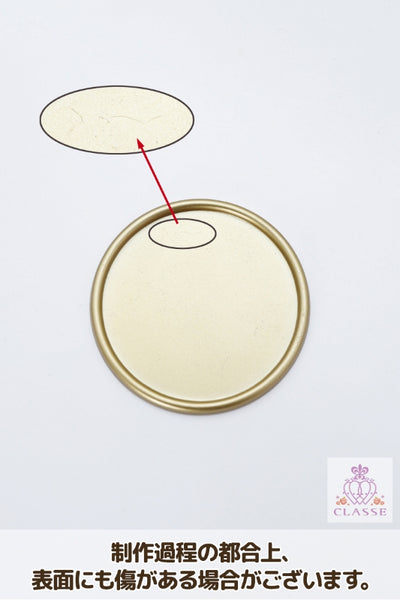 Crystal parts 40mm pedestal circular gold 1 piece