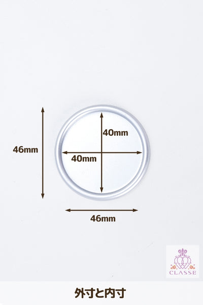 Crystal parts 40mm pedestal circular silver 1 piece