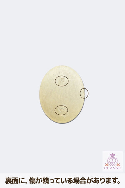 适用于水晶部件的基座，40 x 30毫米，椭圆形，金色，1件。