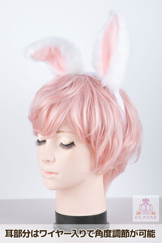 丰满的兔子耳朵 灰色x粉色