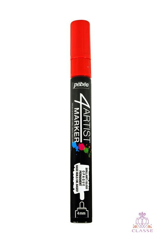 4アーティストマーカー(4mm) レッド