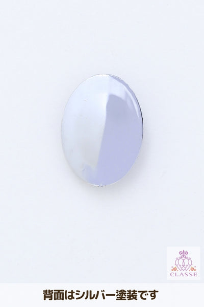 クリスタルパーツ カット 楕円形 40×30mm 紫 2個入