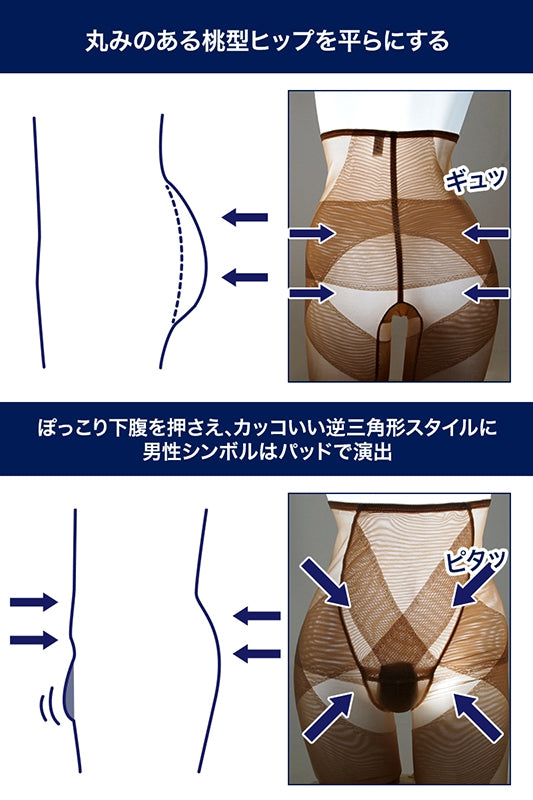 男前ガードル（フロントポケット・パッド付き）