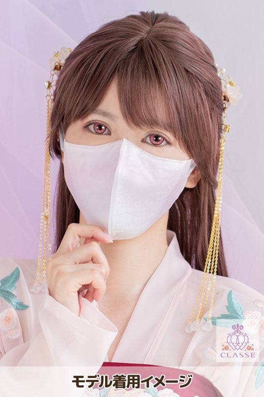 立体型不織布マスク 5枚入 ピンク×ホワイト