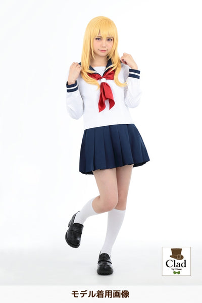 プリーツスカート 車ヒダ 18本 ネイビー