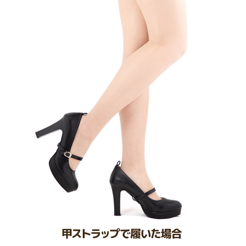 ３WAYプレーンパンプス厚底10cm　黒