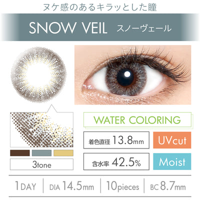 Evercolour One Day Contacts Snow Veil