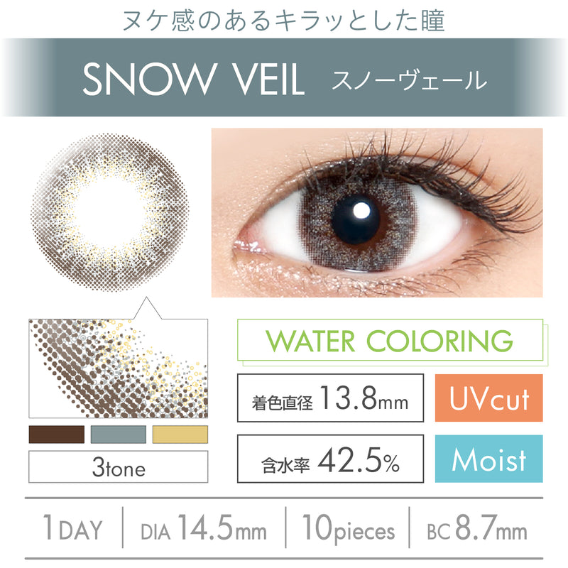 Evercolour One Day Contacts Snow Veil