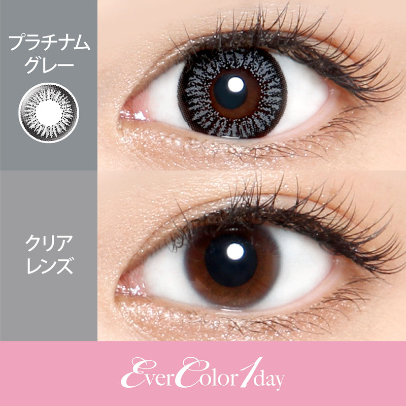 Evercolour One Day Contacts Platinum Grey